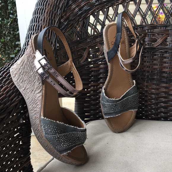 Corkys Shoes - Corkys Gray Wedge Heel 11